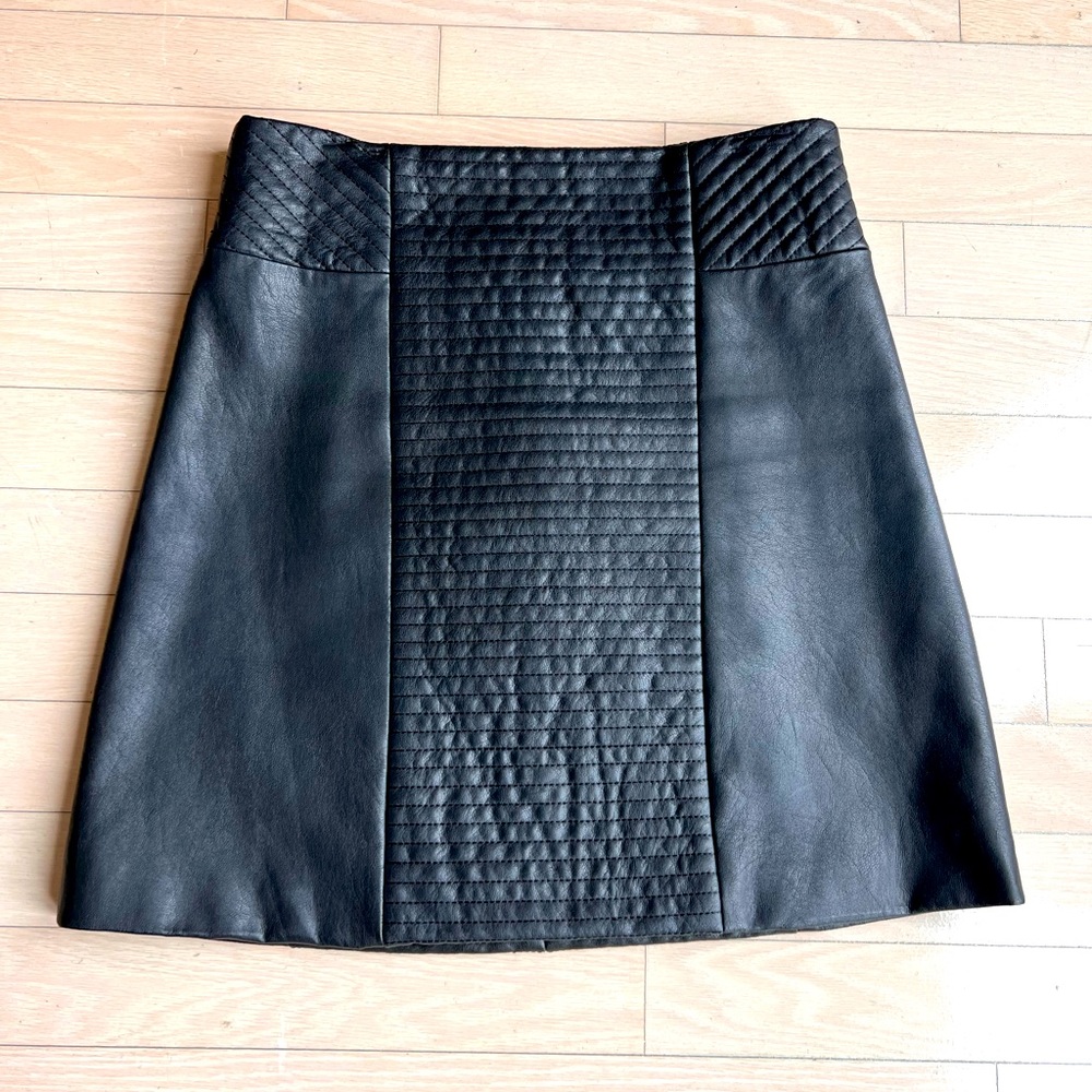 BCBG MAXAZRIA faux leather skirt